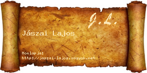 Jászai Lajos névjegykártya